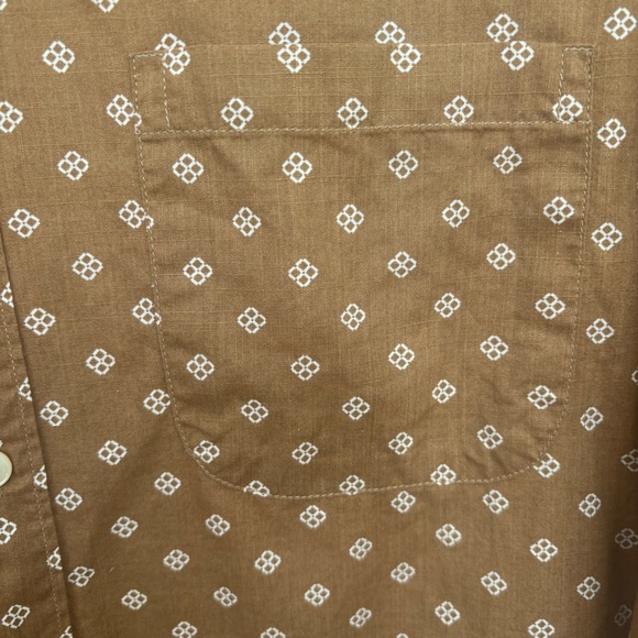 J. Crew Essential Classic 100% Cotton Brown Pattern Button Long Sleeve Shirt M - Picture 5 of 6